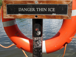 Danger Thin Ice Sign